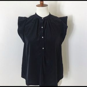 Hatch Georgina flutter sleeve top